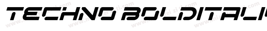 Techno BoldItalic字体转换